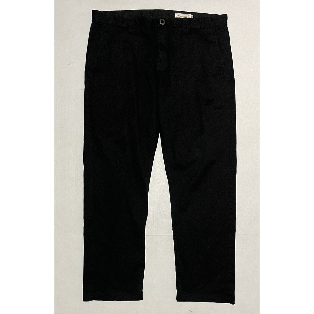 Volcom True To This Straight Black Khaki Chino Pants‎ Men 38 X 31 Everyday Wear
